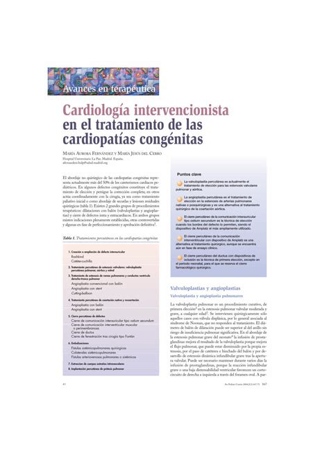 Pdf Cardiología Intervencionista En El Tratamiento De Las