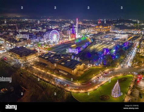 Edinburgh, Scotland, UK. 17th November, 2023. An aerial view of the ...