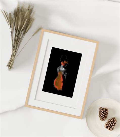 Naked Woman Portrait Naked Portrait Home Decor Art Decor Etsy