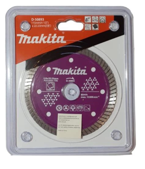 Disco Diamantado Turbo Fino Makita D Mm X Mm X Mm Seco