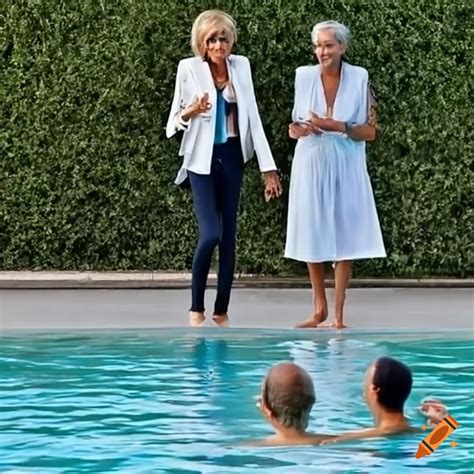 Brigitte Macron La Piscine Avec Elisabeth Borne