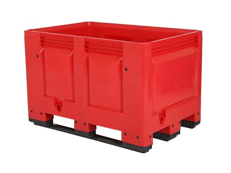 Big Box Plastic Palletbox 1200 X 800 Mm 3 Runners Red