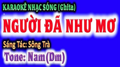 Karaoke Ng I Nh M Tone Nam Dm Ghi Ta Guitar Ho Ng Chung