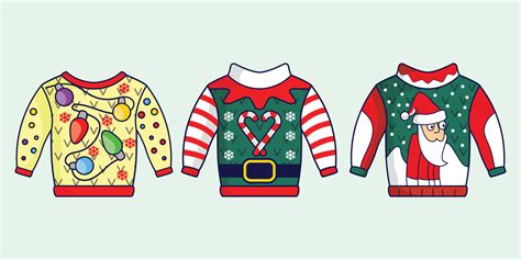 Christmas holiday ugly sweater decoration illustration 14455688 Vector ...