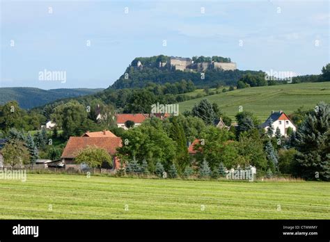 Fortress Koenigstein Saxon Switzerland Saxony Germany Stock Photo