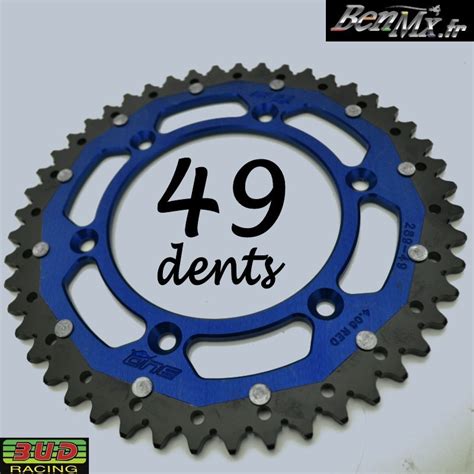 Couronne Alu Acier Dents Bleu Bud Racing Yzf Benmx