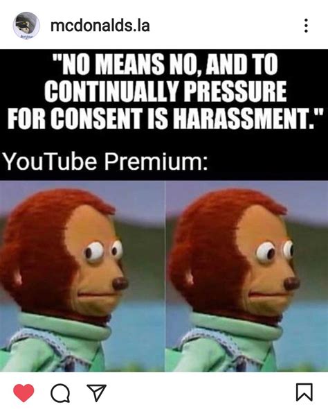 YouTube Premium meme YT consent subscription social media Ads | Social media ad, Memes, Social media