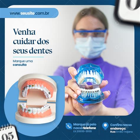 Post Dentista Agende A Sua Consulta Cuide Bem De Voc Social Media Psd