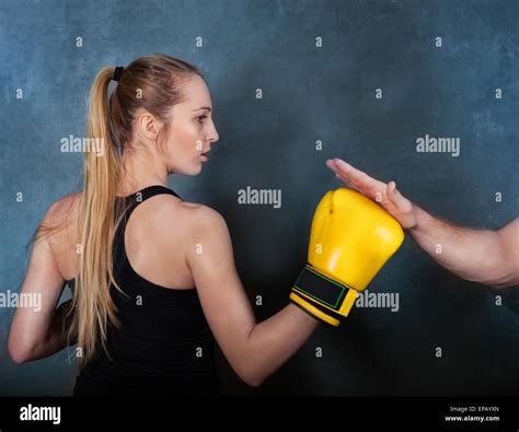 Female Boxer Fighting In Ring Hi Res Stock Photography And Images Alamy