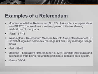 Initiative and referendum process | PPT