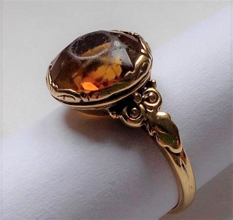 Kt Yellow Gold Ring Citrine Catawiki