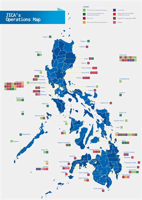 Jica Philippines Operations Map And Project List As Of December 2020