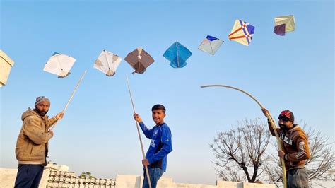 Kite Cutting Challenge Kite Caught With Kite Cut Big Kite Making Kite