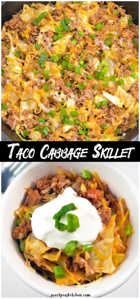 Taco Ground Beef And Cabbage Skillet Meal Recipe Ground Beef And Cabbage Cabbage Recipes