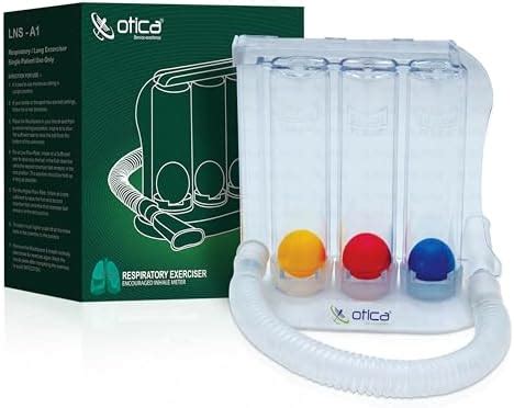 OTICA Spirometer For Breathing Exercise 3 Ball Lung Exerciser Portable