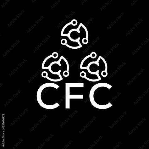 Cfc Letter Logo Cfc Best Black Background Vector Image Cfc Monogram