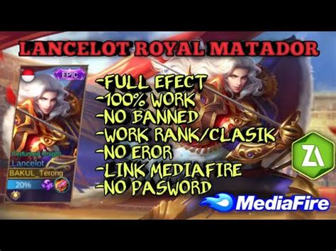 LANCELOT ROYAL MATADOR SCRIPT SKIN FULL EFECT BACKGROUND NO