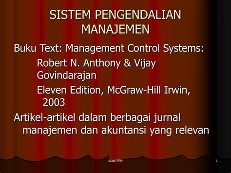 PPT SISTEM PENGENDALIAN MANAJEMEN PowerPoint Presentation Free