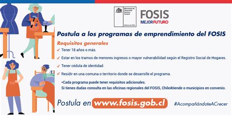 Para Tu Emprendimiento Fosis Abre Postulaciones Para Mujeres