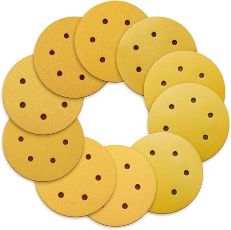 Lounsweer Pcs Inch Holes Hook And Loop Sanding Discs