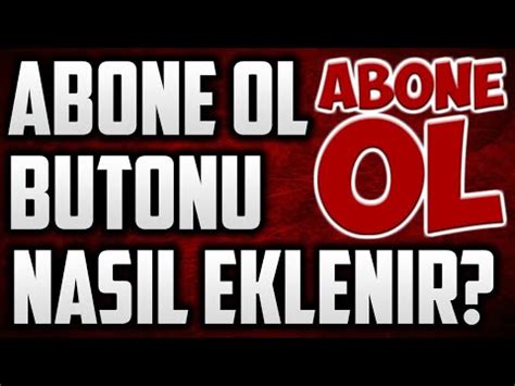 Abone Ol Butonu Nasil Eklen R F L Gran Ekleme Uygulamal Anlat M