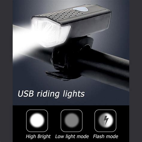 Usb Oplaadbare Led Fiets Koplamp Voorlicht Achterlicht Waterdicht