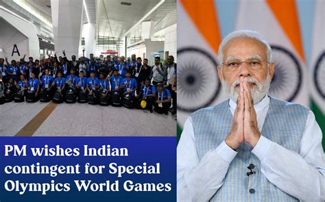 Pm Wishes Indian Contingent For Special Olympics World Games Prime