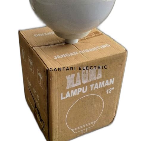 Jual Kap Lampu Taman Putih Susu Magma Inch Outdoor Tahan Panas Dan