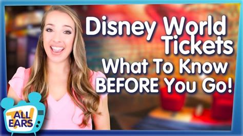 New Allears Tv Video What You Need To Know About Disney World Tickets