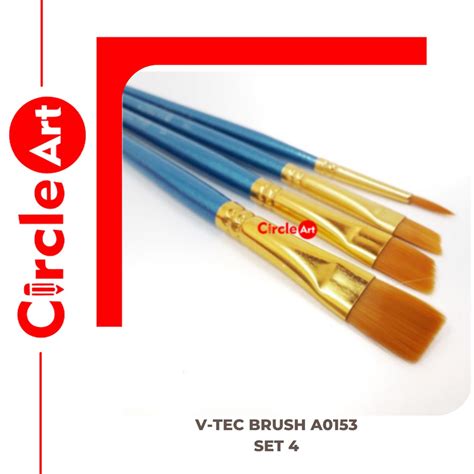 Jual V Tec Brush A0153 Set 4 Kuas Lukis Vtec Set 4 Kuas V Tec