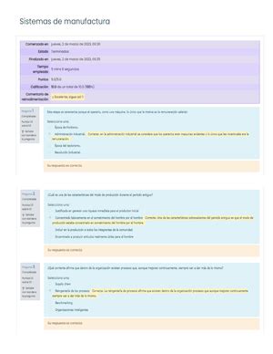 Sistemas De Manufactura EA Semana 3 P Resuelto Evidencia De