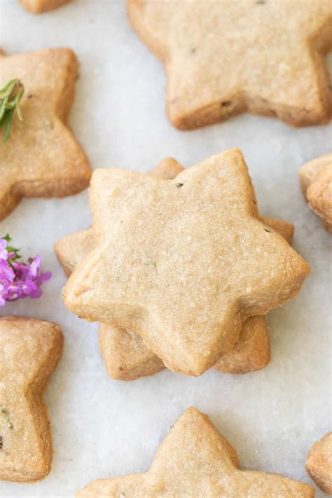 Rosemary Shortbread Cookies with Brown Sugar - Sugar and Charm