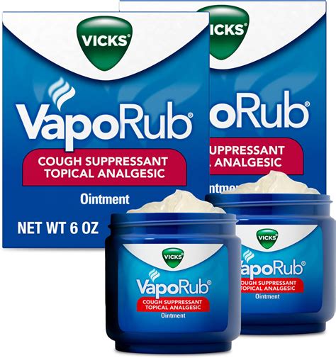 Vicks Vaporub Original Cough Suppressant Topical Chest Rub And Analgesic Ointment