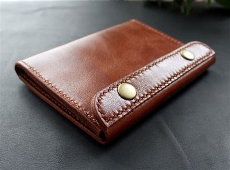 Leather Passport Wallet Holder Cognac Brown Anger Refuge