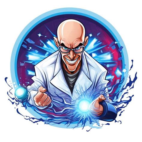 Premium Ai Image The Futuristic Innovations Of The Mad Bald Scientist