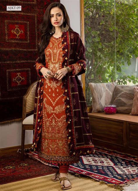 Kashmiri Taanka By Asim Jofa Embroidered Twill Suits Unstitched Piece