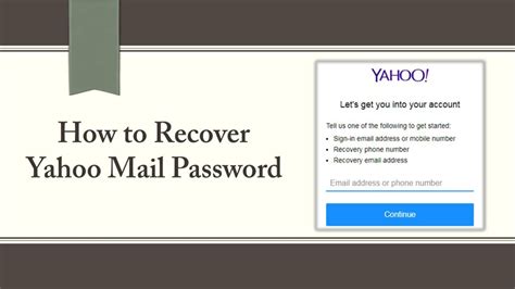 Ppt Recover Yahoo Mail Password Powerpoint Presentation Free Download Id 7921514