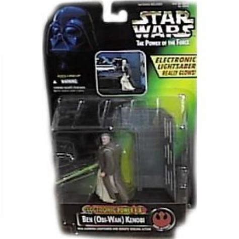 Star Wars The Power Of The Force Ben Kenobi Action Figure With Glowing Lightsaber 3 X 12 X 7 4