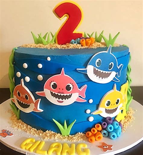 Baby Sharks Cake Topper Edible Icing Images 1st Birthday Cake