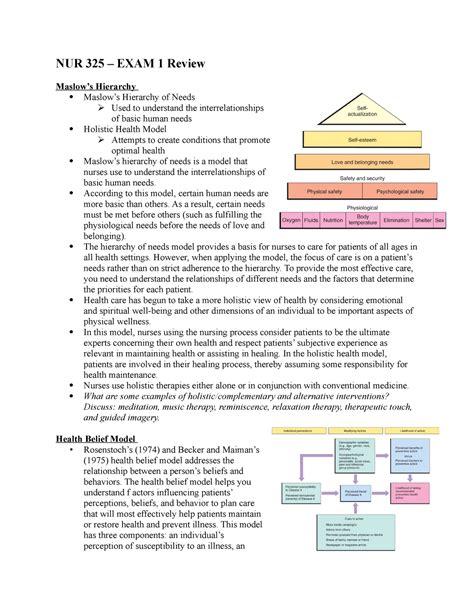 Nur Exam Review Nur Exam Review Maslows Hierarchy