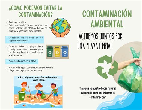 Folleto Díptico Taller de Reciclaje de Residuos Ecología Orgánico Verde