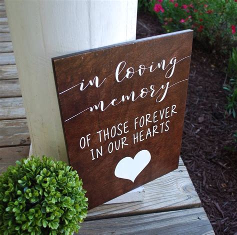 In Loving Memory Wood Sign I Wedding Sign I Weddings I Etsy