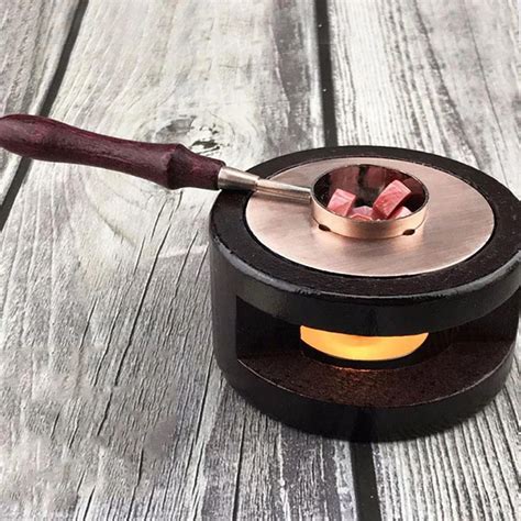 Wax Melting Pot Classic Wood And Metal Model Waxsealstore