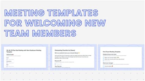 Welcome A New Team Member With These 8 Meeting Agenda Templates