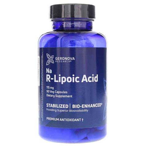 Bio Enhanced R Lipoic Acid Mg Geronova Research