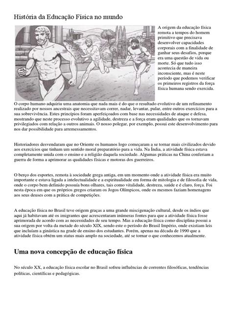 Historia Da Educacao Fisica No Mundo - História da Educação Física no Mundo | PDF | Educação Física | Física