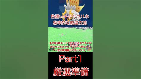 【ポケモンsv厳選】色違いチヲハウハネを厳選するには？ Youtube