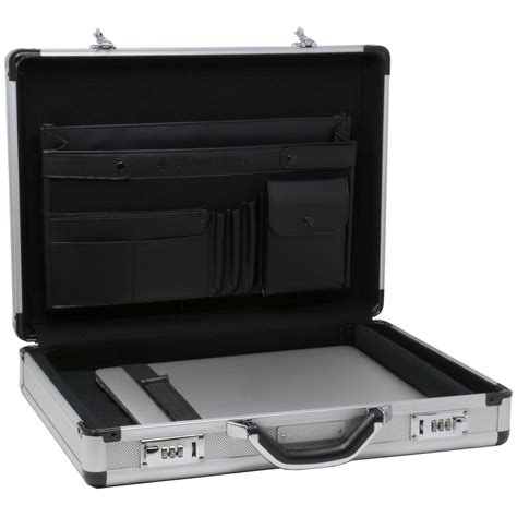 Alpine Swiss Aluminum Attaché Case Padded Laptop Briefcase Combo Lock ...