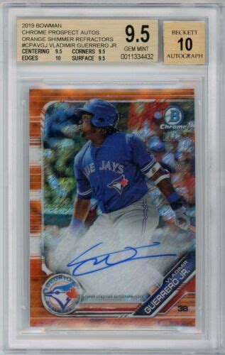 Vladimir Guerrero Jr Bowman Chrome Prospect Orange Shimmer