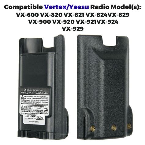 Seat Charger 2200mAh Battery For Vertex YAESU Radios FNB V86LI FNB